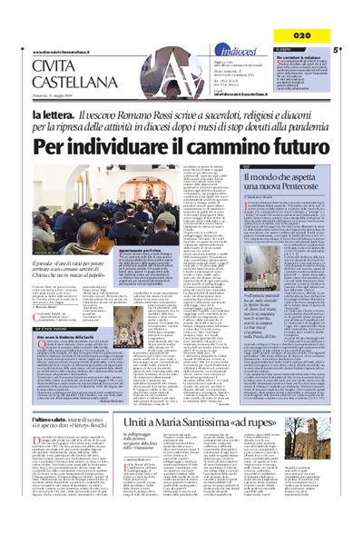 Avvenire - pagina diocesana del 31/05/2020